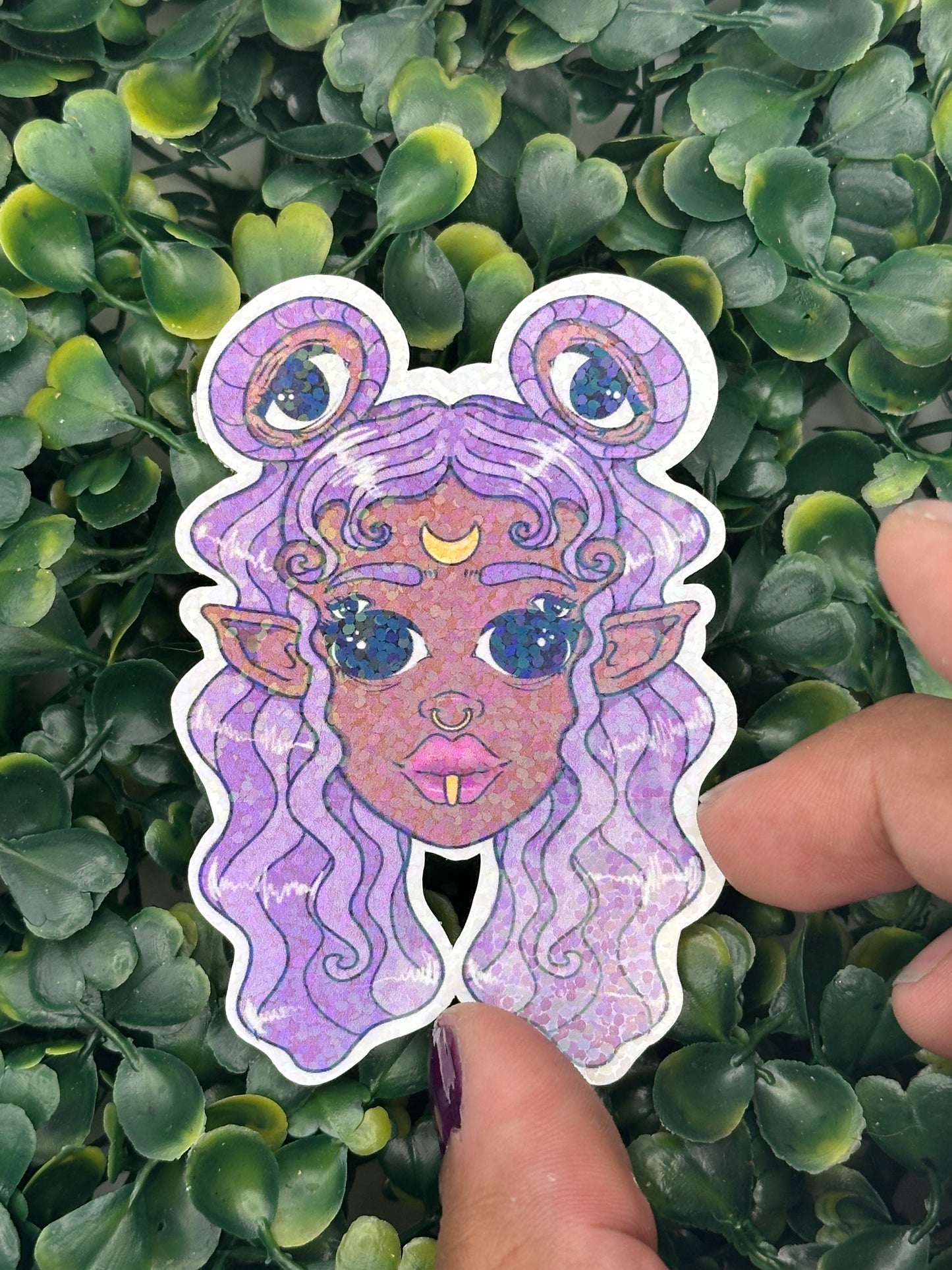 Alien Girl - 3 inch Holo Sticker