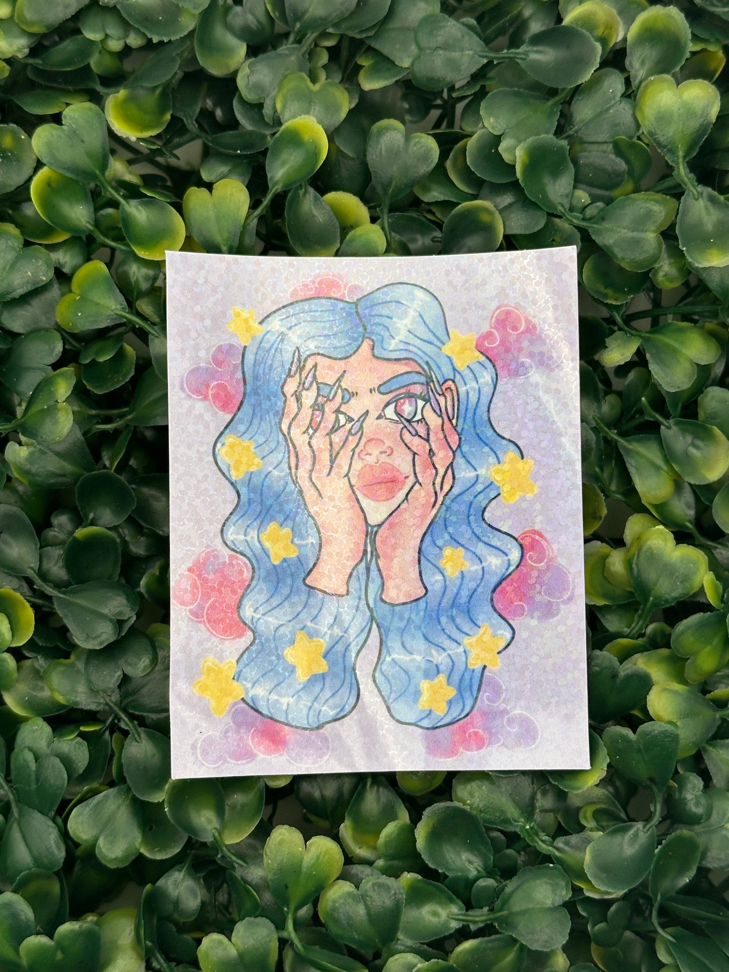 Clouds and Stars - 3 inch Holo Sticker