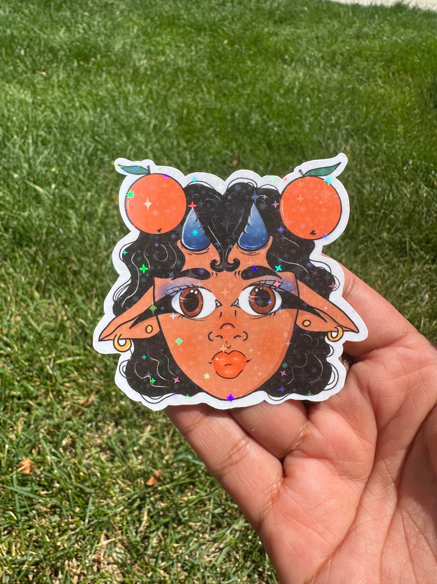 Orange Bae - 3 inch Holo Sticker