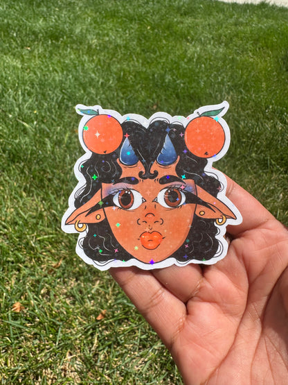 Orange Bae - 3 inch Holo Sticker