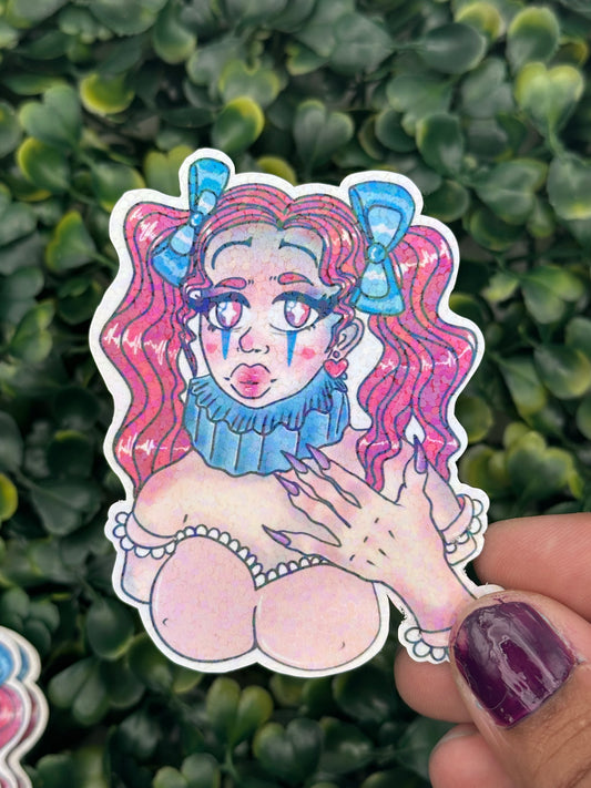Clown Girl - 3 Inch Holo Sticker