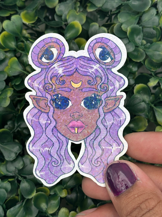 Alien Girl - 3 inch Holo Sticker